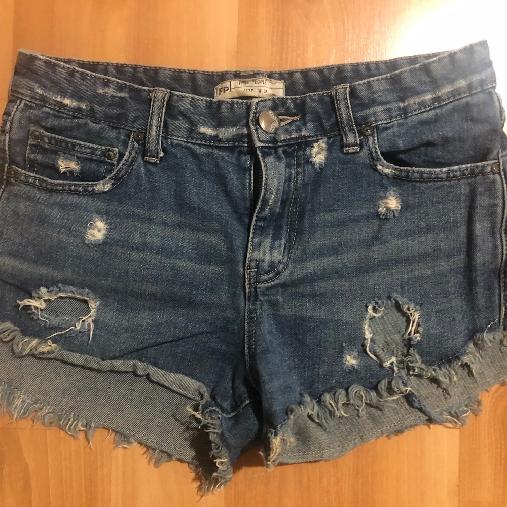 Free People Denim Shorts 6185516515125